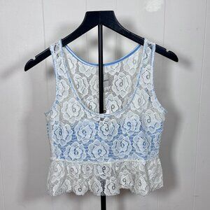 ✨ Maeve Lace Peplum Tank Top – Size Small – New With Tags ($88 Retail)